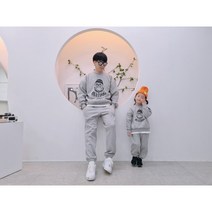 (기모)불독세트 패밀리룩 맨투맨 가족트레이닝복 아빠 딸 커플룩