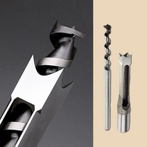 목공 사각 원형 홈파기 드릴날 각끌기 드릴 비트 장부 구멍 가공 각끌, 6.4mm(1/4)