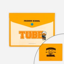 카카오프렌즈 스쿨 컬러 포켓 홀더 파우치 미디엄, 튜브