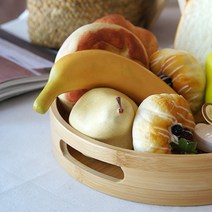 HEIM 내츄럴우드 원형 쟁반 1P - 대, 단품