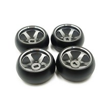 합금 휠 림 5 스포크 드리프트 타이어 RC 128 Wltoys K969 Kyosho Mini-Z d와 호환 4 피스, 04 Titanium Color