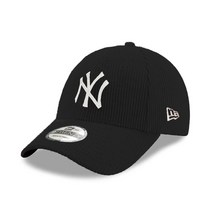 New Era MLB 코어 클래식 9TWENTY 코듀로이 조절 가능한 모자 캡 프리 사이즈 뉴욕 양키스 블랙544423