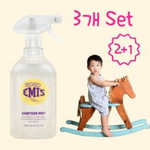 호호에미 아기 유아 뿌리는 손소독제 미스트 대용량 휴대용 750ml 3개 (2+1)
