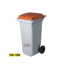 국산 음식물 쓰레기 분리수거함 120리터 [PCS-120g] 아파트 쓰레기통 빌라, 주황