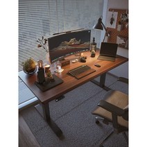높이조절책상 스탠딩 스탠드 전동 데스크 전동책상, 듀얼 모터 +  1.2mX0.7m