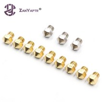 1Pcs MK10 Reprap Makerbot2 M7 황동 스테인레스 스틸 노즐 0.2/0.3.4.5.6.7.8/1.0mm 2 필라멘트 3D 프린터 용, Brass 04