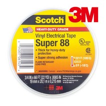 5myshop_3M Scotch Super 88 비닐 전기 절연 테이프 19mmx20M 보수용 배관재 재 부식방지 방수 파이프재_5myshop, 무옵션상품임!!, 이상품선택!!