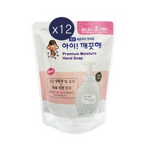 아이깨끗해 프리미엄 모이스처 PM 폼 핸드솝 리필400ml x12개(퓨어로즈), 12개, 400ml