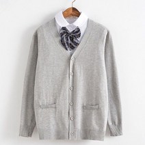 사이즈S부터 XXL까지 베이직한 사무실 교복 판매원 단체복 니트가디건 KM161-3