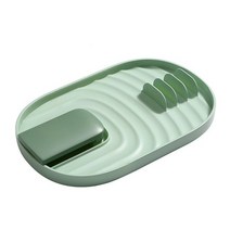 주방 주걱 뚜껑 랙 가정용 요리 매트 스토리지 플라스틱 홀더 스푼, [01] Green