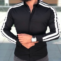 와이셔츠 정장 남성용 도착 긴 소매 망 셔츠 단추 비즈니스 작업 스마트 공식 일반 드레스 탑 캐주얼 슬림