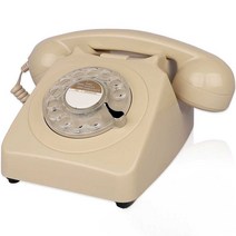 옛날 집전화기 빈티지 일반 유선 전화기 감성 소품, 라이트 옐로우
