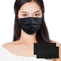 와이앤지 멜트블로운 3중 블랙 대형 일회용 마스크 3BK3# 50매, 1팩