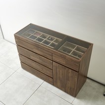 트렌드 아일랜드 1200 서랍장 옷방 4단 드레스룸 악세사리 와이드 다용도 수납장, 멀바우