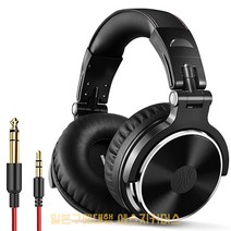 OneOdio Pro10 유선 오버이어 헤드폰 듀얼 홀 연결 마이크가 있는 DJ 모니터 헤드폰 헤드폰 HiFi 악기 연습 음악 감상 영화 재택 근무, 블랙