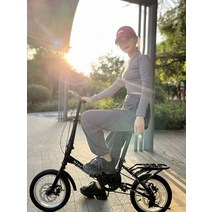 자이크 미니 스프린터 자전거 밸로 접이식 14/16 인치 소형 휠 초경량 휴대용 성인 초등학생 단일 속도 남성용 및 여성용, [10] 14인치 디스크 브레이크 핑크 접이식 타입, [02] 14인치