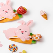 토끼 사탕꽂이페이퍼 50매_럭키데이유통 크리스마스 축제 어린이집 유치원 학교 학원 교회 쿠키 선물포장 사탕포장페이퍼 크리스마스 사탕 선물포장 사탕 캔디 꽂이 페이퍼, 1세트, 토끼 사탕꽂이페이퍼 50매