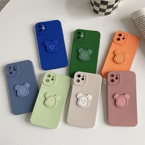아이폰 14 플러스 프로 맥스 PRO MAX 귀여운 곰 캐릭터 스마트 링 핸드폰 케이스