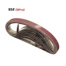 연마재WENXING 연마기용 샌딩 벨트 M10 샌더 어댑터용 그릿 연마 도구 60mm 100mm 600 15x452mm 10PCs, Grit 80, Grit 80