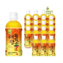 웰그린 스위트카페 녹차음료 340ml x 20PET 1박스 묶음 골라담기 자두 레몬 복숭아 블루베리 애플망고 또와몰53, 20개입x애플망고 340ml