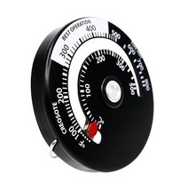 화목난로연통 벽난로 thermomete 마그네틱 스토브 온도계 화재 파이프 게이지 목재 굴뚝 오븐 바베큐 도구, [01] black