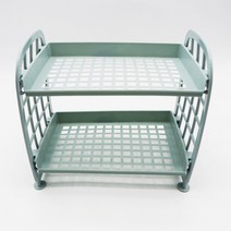 미니선반 조립식선반 플라스틱선반 책상선반-그린, 그린