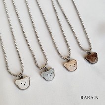 라라앤 ALL써지컬 곰 얼굴 목걸이 꾸안꾸 데일리 귀여운 목걸이