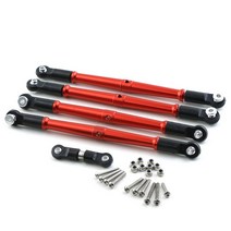 RC카 금속 링크로드 전면 후면 스티어링로드 세트 RC 자동차용 아르마 1/8 크라톤 아웃캐스트 6S, [02] 빨간