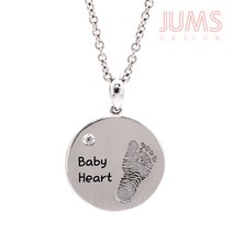 미아방지 유아용 실버 발도장 은 목걸이 무료 각인 서비스, 1.0커브체인(+5000), 백금도금, 2월 자수정