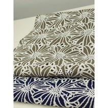 인견원단 펀칭자수 2종, 네이비