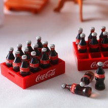 루시 미니어쳐 콜라 미니어처 세트, 코카콜라 박스 + 12병 set