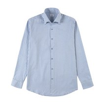 헤링본 깅엄 체크 원피스 슬림핏 셔츠BLFSL1123BU