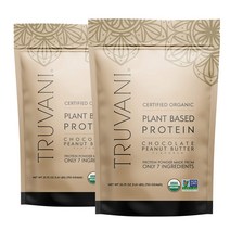 TRUVANI 트루바니 비건 프로틴 파우더 오가닉 식물성 단백질 730g 초콜릿 피넛버터 2팩