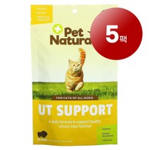 리암마켓 Pet Naturals 펫 내추럴스 고양이용 요로 건강 관리 보충제 츄어블 60개 75g 1팩, 5팩