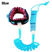 7mm Sup 보드 4 피트 발목 끈 서핑 탄성 코일 스탠드 업 패들 다리 TPU 로프 안전, 01 Blue