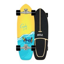 GEELE 30인치 입문용 카버보드 랜드서핑 서프스케이트보드 트럭 CX4 C7 워터본, 9