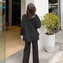 니트 바지 투피스 터틀넥 스웨터 와이드 밴딩팬츠 셋업수트22