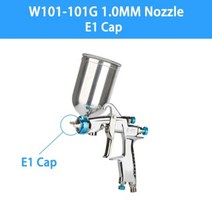 블로우건 HVLP 중력 스프레이 건 400CC 플라스틱 냄비 금속 컵 1318mm, 101G Metal pot