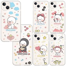페블 갤럭시J4플러스 J415 J4+ 전용 옴팡이 캐릭터 큐티링 디자인 투명 젤리 휴대폰 케이스