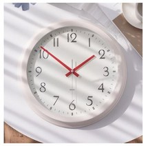 플라이토 레트로 원형 인테리어벽시계 35cm, 라이트 그레이