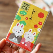 절묘한 상품권 빨간 용돈 주머니 답례 추석 세배 대량 센스있는 새해 돈 봉투, 백원 홍바오, 죽매 커플 토끼 스몰 레드백, 홍결 후지토끼 스몰 레드백