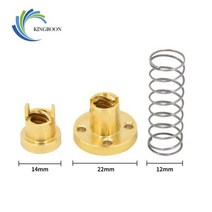 KINGROON 2 Sets T8 Anti-backlash 리드 스크류 너트 황동 POM Ender 3 CR10 프린터 부품 Anti Spring Nut, 03 Brass B, 01 Lead 2mm