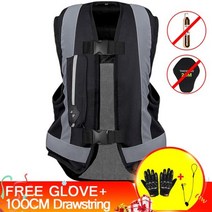 오토바이 자켓 에어백 조끼 모토 크로스 레이싱 시스템 CE 프로텍터, M, Black Airbag Rope