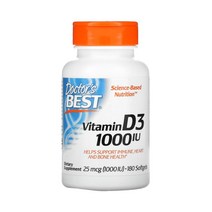 닥터스베스트 비타민 D3 25mcg 1000IU 180정 콜레칼시페롤, 1000 IU, 180 Count