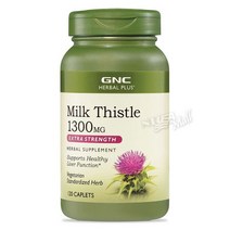 G 지엔씨 밀크씨슬 허벌 플러스 밀크시슬 1300mg 120정 YE, 2통