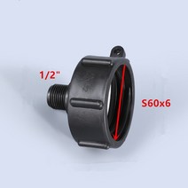 물탱크피팅 IBC 탱크 어댑터 60mm ~ 1/2 "3/4" 1 미세 나사 물 파이프 커넥터 BSP 남성, 01 0.5 inch