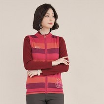 애비뉴투지 엄마옷 울 하트 무지개 여성 봄 가을 겨울 골프 가벼운 조끼 V10012 50대 60대 중년여성