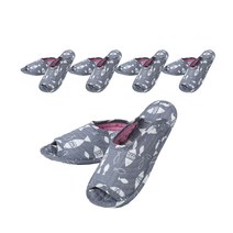 키키디 퀼트 면실내화 천슬리퍼 거실화 5P, 피쉬그레이 5P