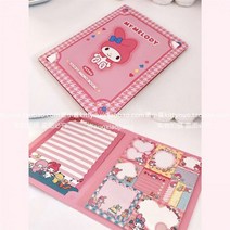 산리오 공책 시나모롤 제본 쿠로미 노트 471669 Sanrio-마이 멜로디 귀여운 만화 포트폴리오 스티커 메모 N 번 레저 노트북 메시지 자료, My Melody