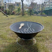 캠핑용 휴대용 화로대 숯불화덕 숮불구이 바베큐그릴 원형그릴